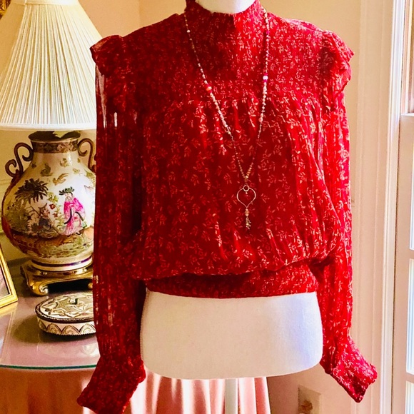 🌺🎉HP🎉🌺 NWT Free People Roma Ruffled Blouse - Picture 7 of 14